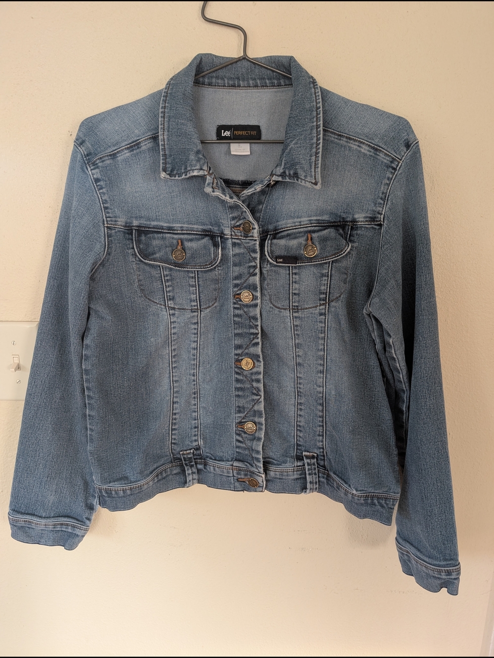 Lee Perfect Fit Women's Light Blue Denim Jacket L